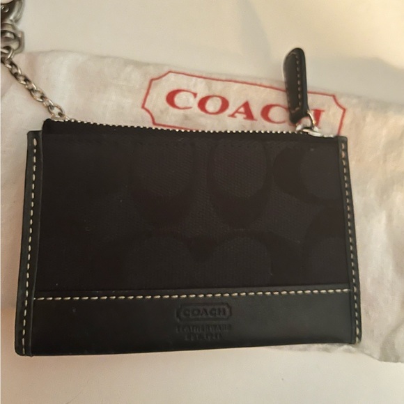Coach black coin, key and card case/purse - Picture 3 of 4